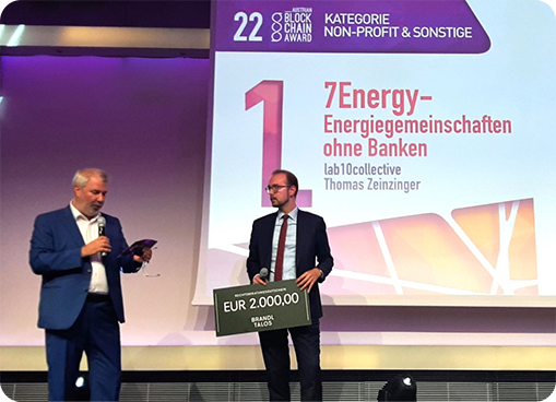 7Energy wins the Austria Blockchain Award in 2022